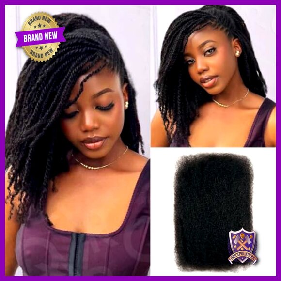 Afro Kinky Human Hair Extensions 12in 50g for Dreadlocks Braiding main image 5